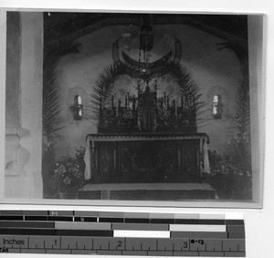 The main altar at Dongzhen, China, 1928