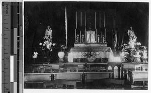 Chapel in the parlor at Jochi Daigaku, Tokyo, Japan, ca. 1920-1940