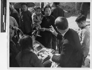 Fr. Meyer's wayside medical work in Guangzhou, China, 1948