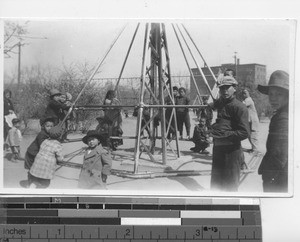 Kindergarten picnic at Dalian, China, 1937