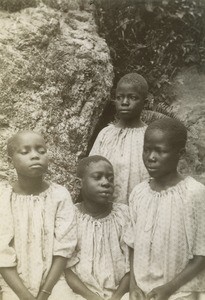 Pupils of the mission school, in Gabon