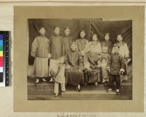 Chinese Pastor and family, Xiamen, Fujian Province, China, ca. 1895