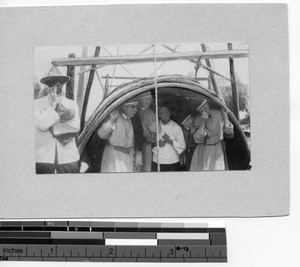 Fr. McShane with Maryknoll Sisters en route to Luoding, China, 1924