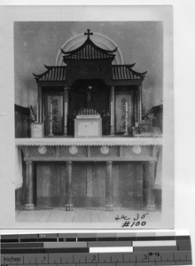 The main altar at Beijie, China, 1926