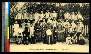 Girls at the mission school, Manchuria, China, ca.1920-1940