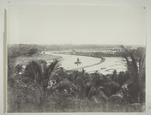 Aussicht über den Fluss nach Osten vom Nettur-Hügel aus. Tellitschery