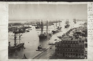 2. Port Said on the Mediterranean Sea, cf. map of the Suez Canal. There is no doubt that this view was taken from the lighthouse