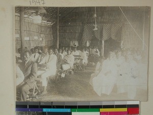 Interior view of the church, Morombe, Madagascar, 1923-1928