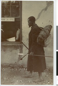 Zulu mailman at the post office, Hermannsburg, South Africa, 1913