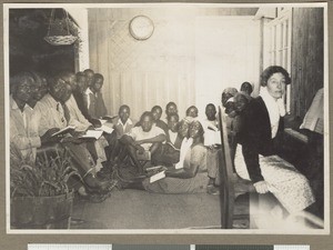 Choir practice, Chogoria, Kenya, 1930