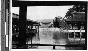 Shinto shrine from its eastern galleries, Miyajima, Japan, ca. 1920-1940