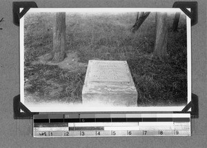 Brother Kunick's gravestone, South Africa, 1930