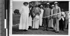 Priests and government officials, Uganda, Africa, ca. 1920-1940