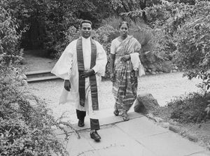 Pastor John Franklin and Mrs Vanithamani Nallathambi route to their first meeting with the Dani