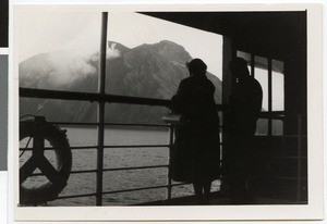 Portrait of Christel Rebbin on a ship, 1954