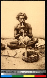 Snake charmer, India, ca.1920-1940