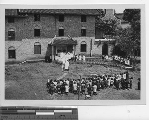 Corpus Christi procession at Pingnan, China, 1949