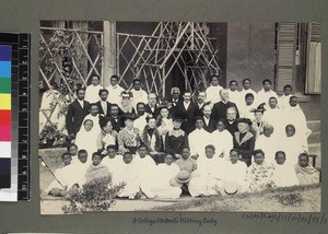 Group wedding portrait, Madagascar, ca. 1905