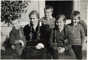 Ragnar, Knut, Bernt, Sighild, Gudrun Fritz, ca 1931