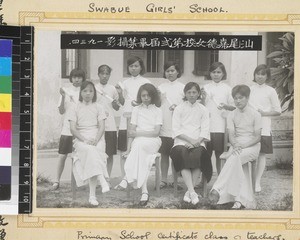 Class and teachers , the Girls' School, Swabue, China, 1934