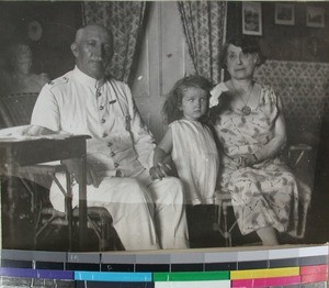 The French regional chief and his wife, Morondava, Madagascar, 1933