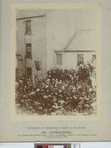 Memorial plaque to David Livingstone, Blantyre,Scotland, 1897