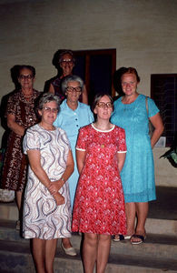 Front from right the missionaries Janne Garder, Helga Johansen, Else Krog, Ingeborg Depping, He