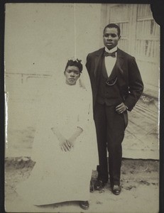 An African bridal pair