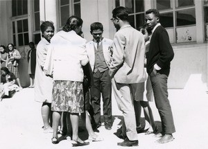 Teachers talking during a break, in Antananarivo, Madagascar