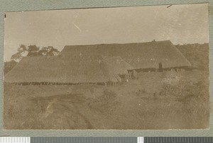 Brick drying sheds, Chogoria, Kenya, ca.1924