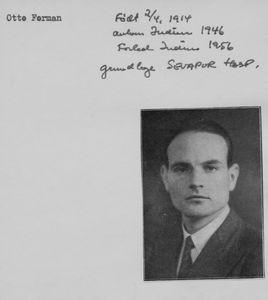 Lægemissionær Otto Forman, født 1914. Cand. med. 1939. Sammen med ægtefælle, sygeplejerske Ely Forman udsendt af Dansk Santalmission til Assam, Nordindien, 1946-1956. Arbejdssteder: Grundlagde Sevapur Hospital, indviet 1948, Mohulpahari Hospital 1952-56