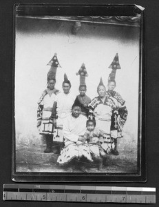 Miao women in traditional dress, Sichuan, China, ca.1935