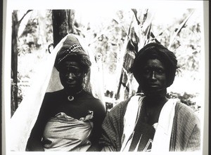 Cameroon, Grassfields. A distinguished couple on their(?) wedding day