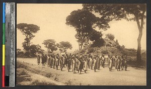 Students pose outdoors, Lubumbashi, Congo, ca.1920-1940