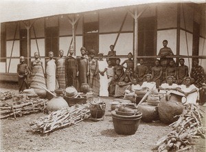 Brides with their wedding presents in Fumban, Cameroon