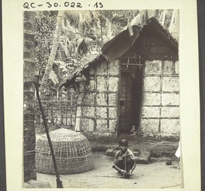 A woman basket weaver