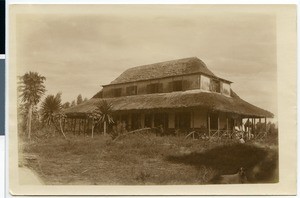 First mission house after reconstruction of the roof, Ayra, Ethiopia, ca.1939-1940