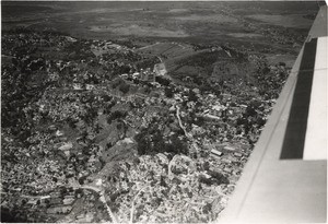 Aerial view of the palaces of the Queen and the First Minister, in Madagascar