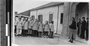 Mr. Lo speaking to women prisoners, Shanghai, China, 1935