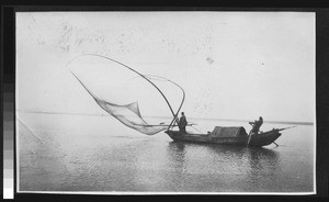 Fishing boat on the Chang, China, ca.1925-1930