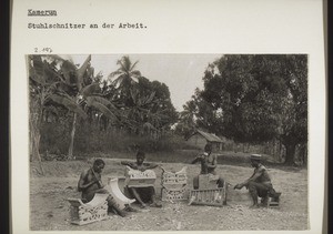 Cameroon: stool carvers at work