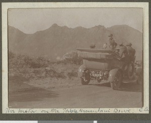 Driving up Table Mountain, Cape Town, South Africa, June 1917