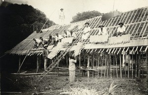 House under construction, in Gabon