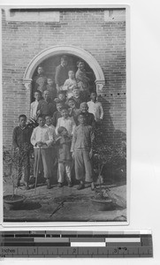 Fr. Robert Cairns, MM and boys at St. Thomas' Parochial School at Yangjiang, China, 1923