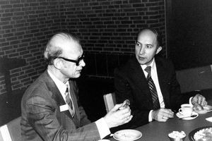 DMS Representatives in 1979 at Nyborg Strand. Chairman coffee. (left) Bishop Thorkild Græsholt