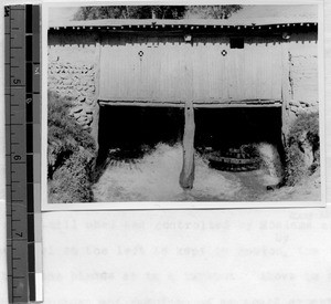 Flour mill along Tibet border, China, 1936