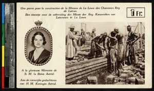 Missionary instructs builders, Lowa, Congo, ca.1920-1940