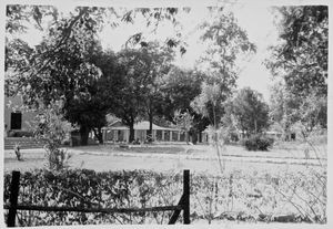 Nordindien, Santal Parganas. Mohulpahari Hospital. Til venstre ligger hovedbygningen. Resten er nybygninger, indviet i 1952