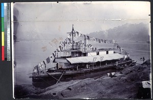 British navy on Yangtze River, Sichuan, China, ca.1900-1920