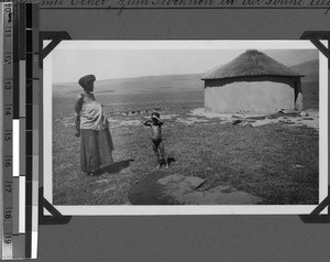 Woman with patched skirt near Tabase, South Africa East, 1933-12-18